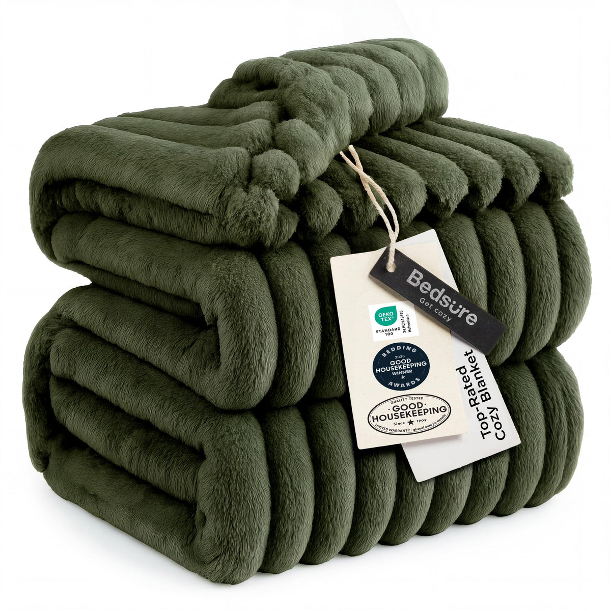 Bedsure GentleSoft White Throw Blanket for Couch - Halloween Decorations for Fall Home Living Room Decor, Cozy Fleece Blanket, Christmas Birthday Gifts for Women Mom Her Girls, Off White, 50x60 in