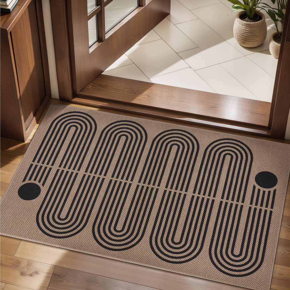 Tangsoo Easy Jute 2x3 Small Outdoor Rug,Washable Non-Slip Entryway Door Mat