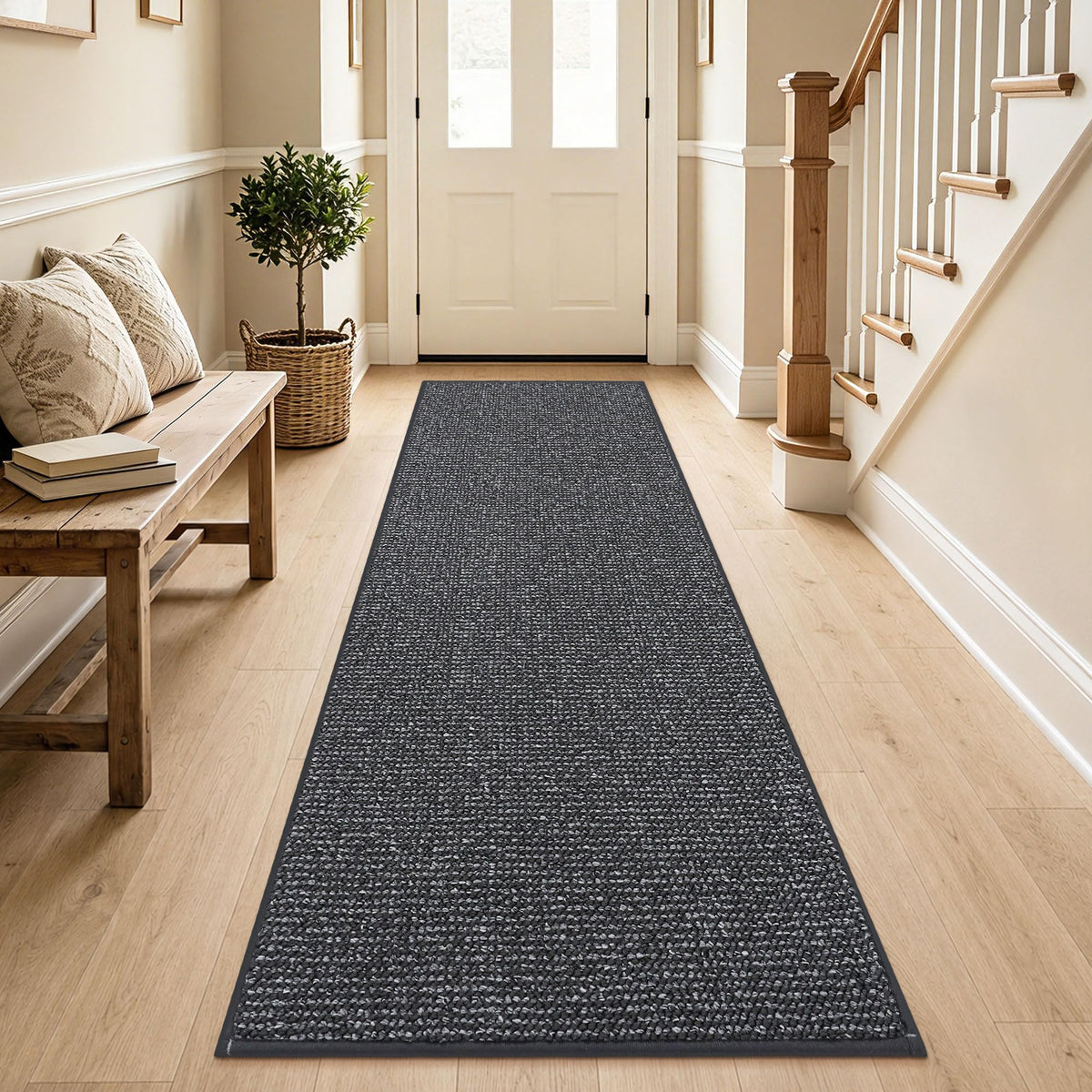 BEQHAUSE 2x3 Entryway Rug Indoor Door Mat Non-Slip Washable, Taupe