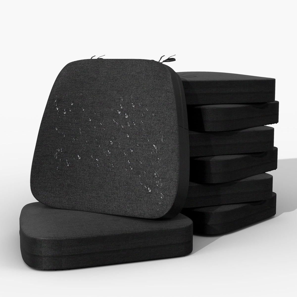 17'' x 16'' x 2.5"Thick Chair Cushions for Dining Chairs, 4 Pack WaterProof Easy Clean Kitchen Chair Pads with Ties and Non-Slip Backing - 30D High Elastic Foam Soft Kitchen Chair Cushions