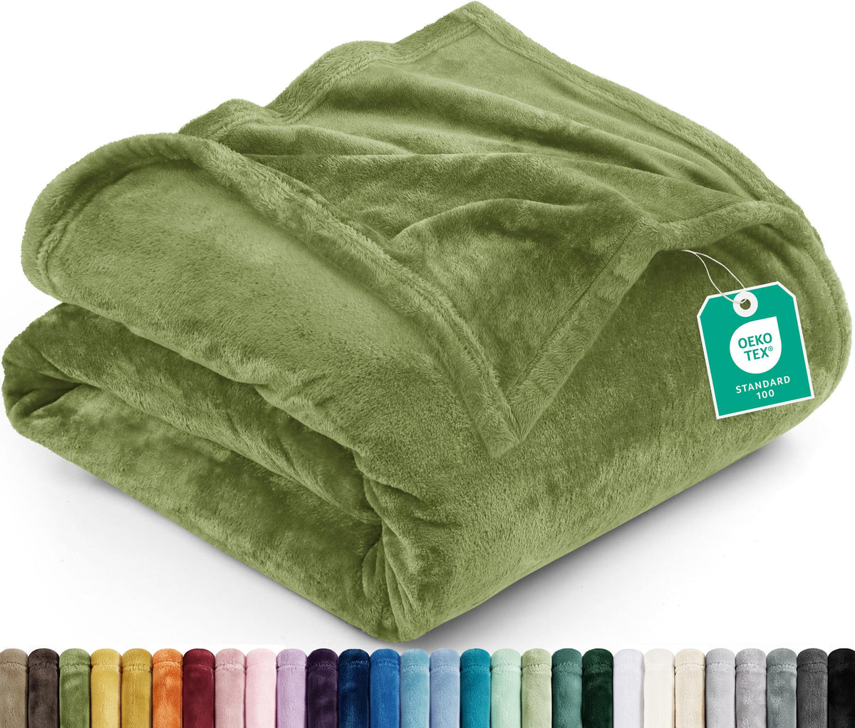 Utopia Bedding Ultra Soft Fleece Bed Blanket Throw Size Grey (50x60 Inches)