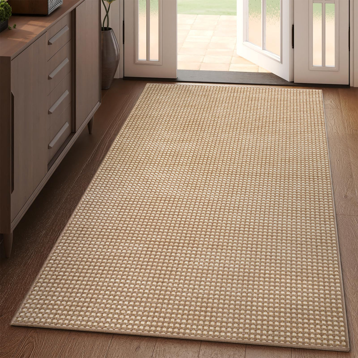 YDKGL Indoor Front Door Mat Entryway Rug Non Slip Washable Brown 2x3 ft
