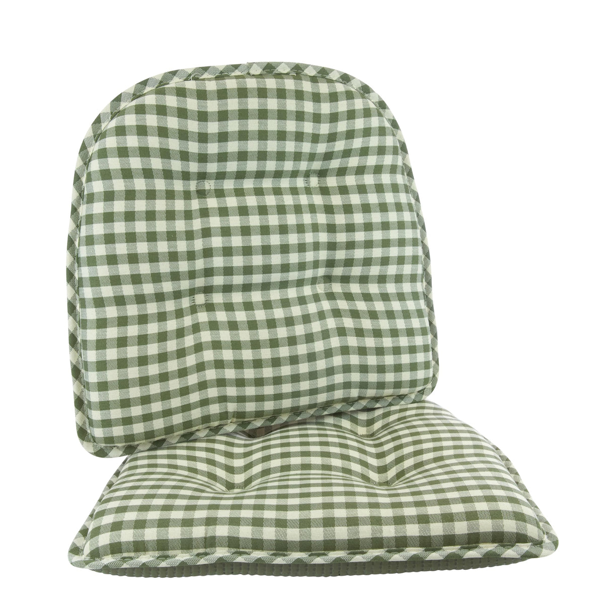Klear Vu Omega Non-Slip Chair Cushions, Assembled in USA, U-Shaped Skid-Proof Seat Pads for Dining Room, Kitchen, Office, 15"x16" 4 Pack Slub Natural 4 Count