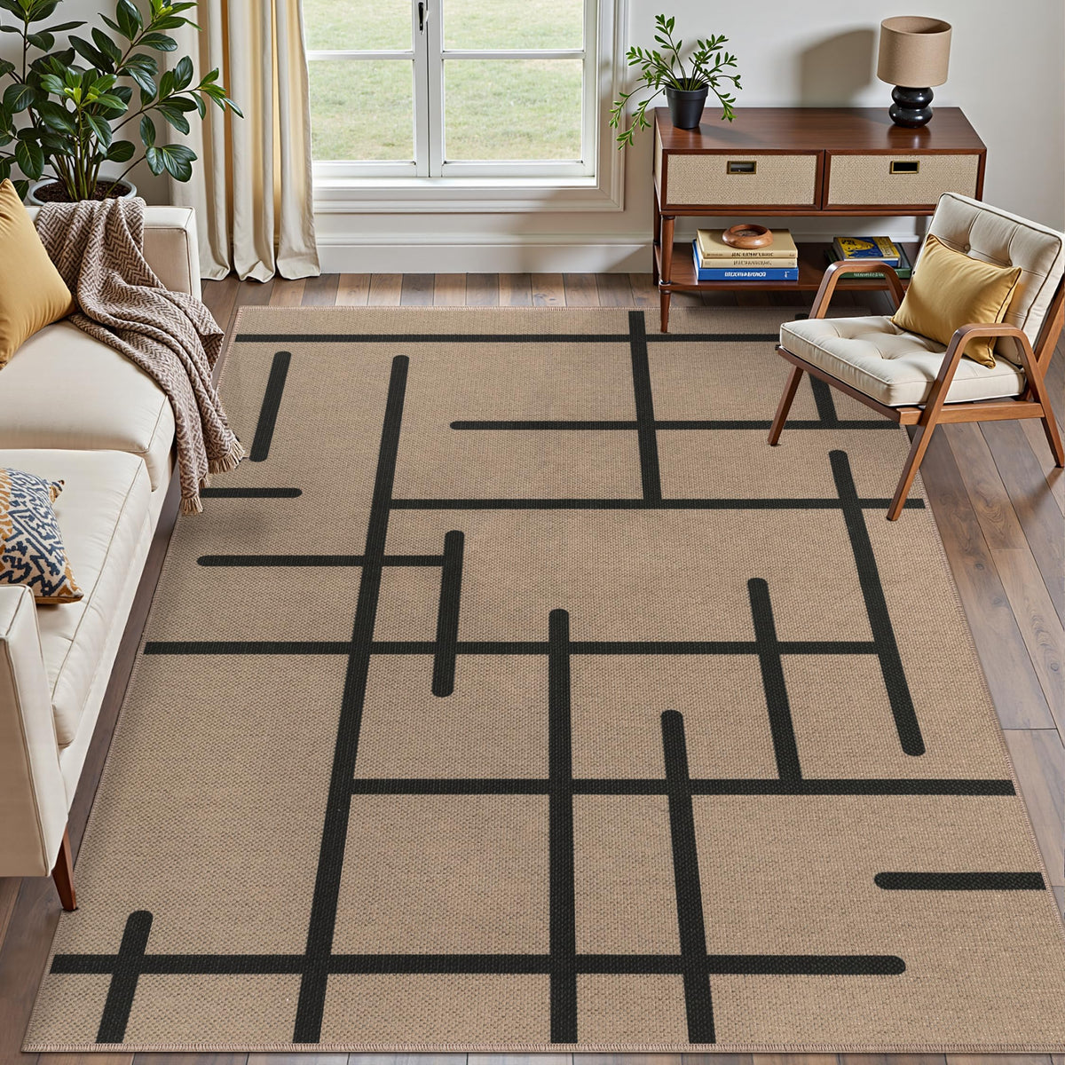 Tangsoo Easy Jute 2x3 Small Outdoor Rug,Washable Non-Slip Entryway Door Mat