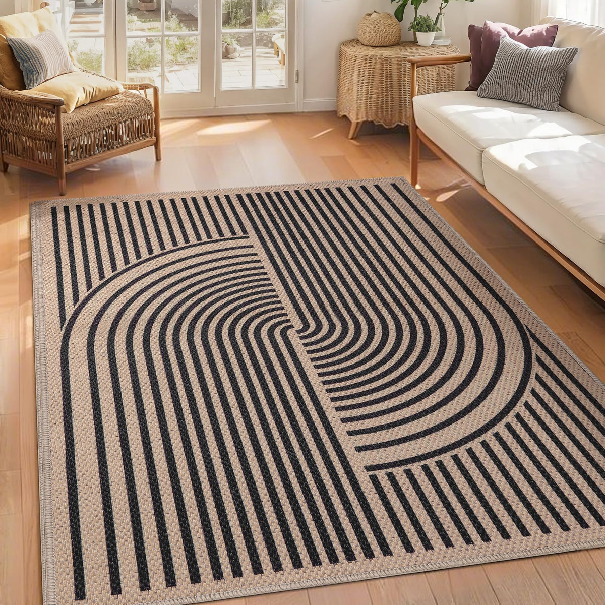 Tangsoo Easy Jute 2x3 Small Outdoor Rug,Washable Non-Slip Entryway Door Mat