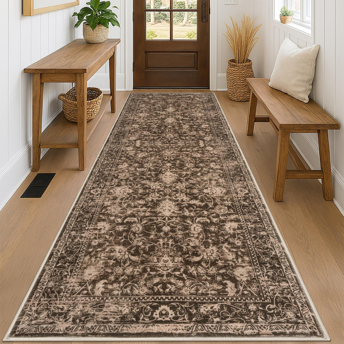 KILOCOCO 2x3 Washable Rug Small Entryway Rugs Indoor Door Mat, Blue/Navy