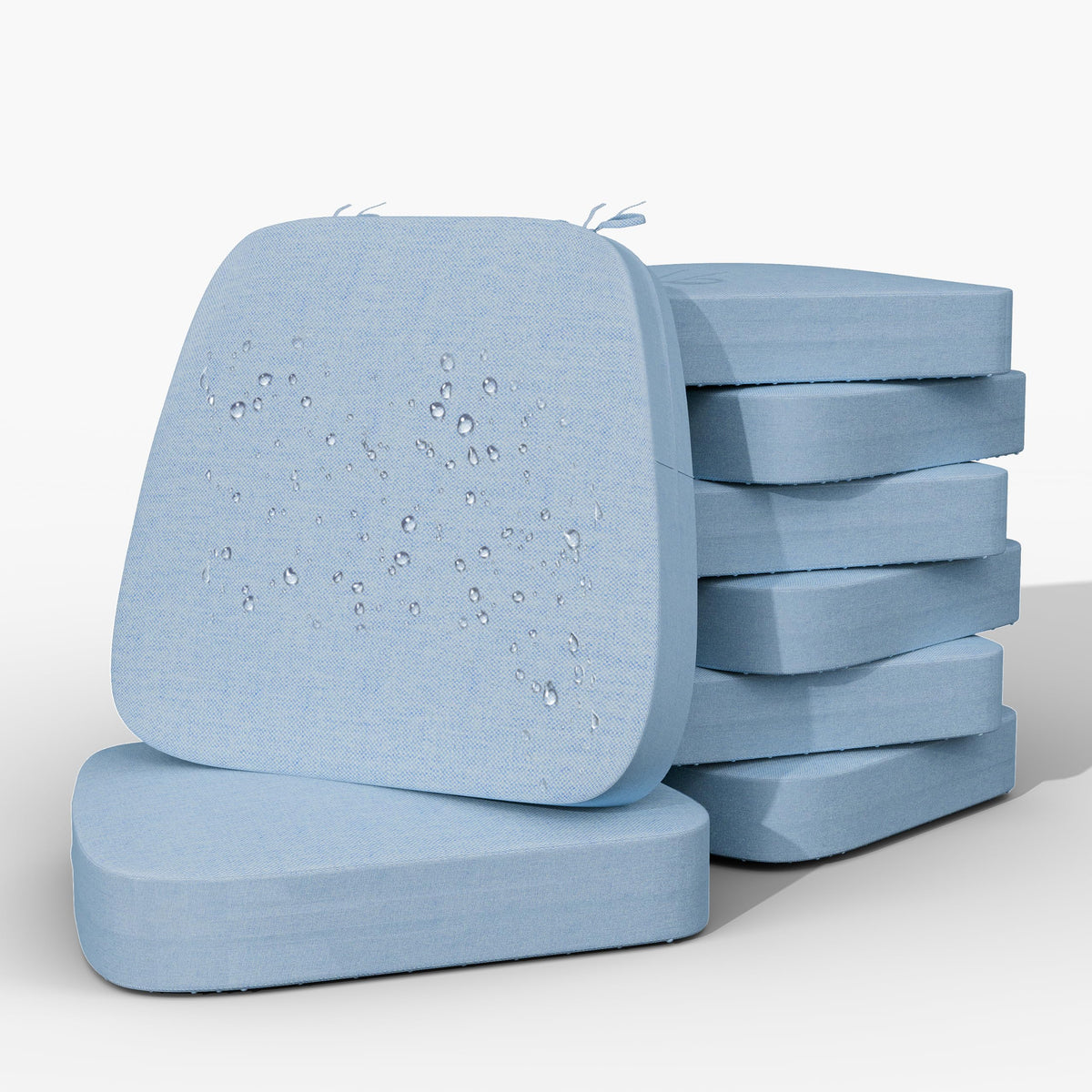17'' x 16'' x 2.5"Thick Chair Cushions for Dining Chairs, 4 Pack WaterProof Easy Clean Kitchen Chair Pads with Ties and Non-Slip Backing - 30D High Elastic Foam Soft Kitchen Chair Cushions
