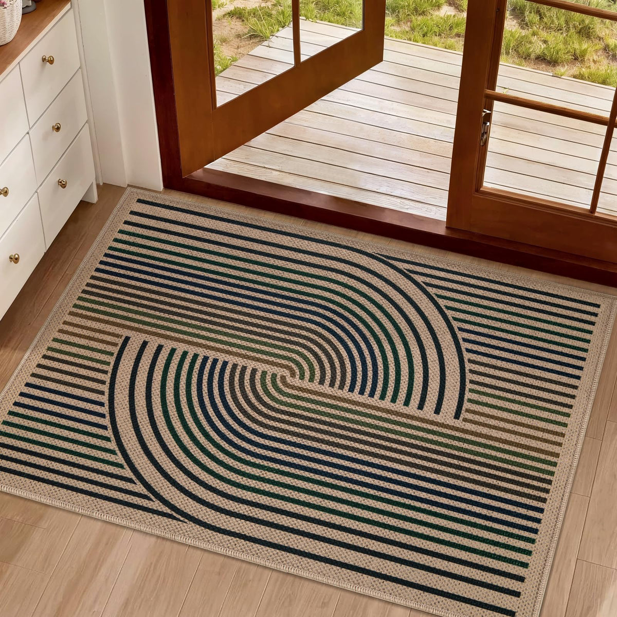 Tangsoo Easy Jute 2x3 Small Outdoor Rug,Washable Non-Slip Entryway Door Mat