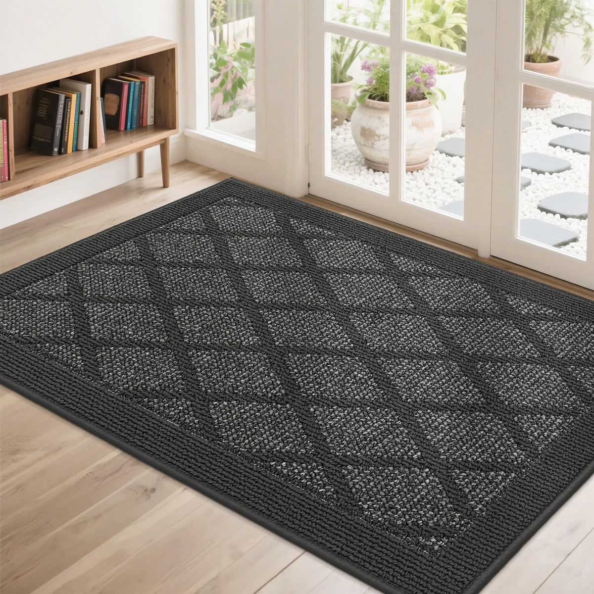 COSY HOMEER Non-Slip Door Mat 20"x32",Entryway Rugs Low Profile,Beige