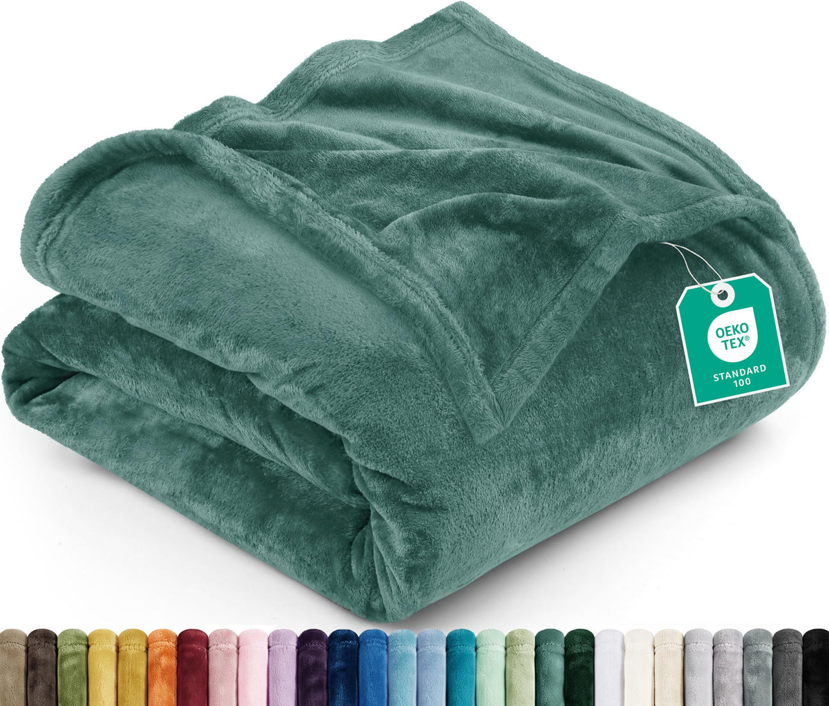Utopia Bedding Ultra Soft Fleece Bed Blanket Throw Size Grey (50x60 Inches)