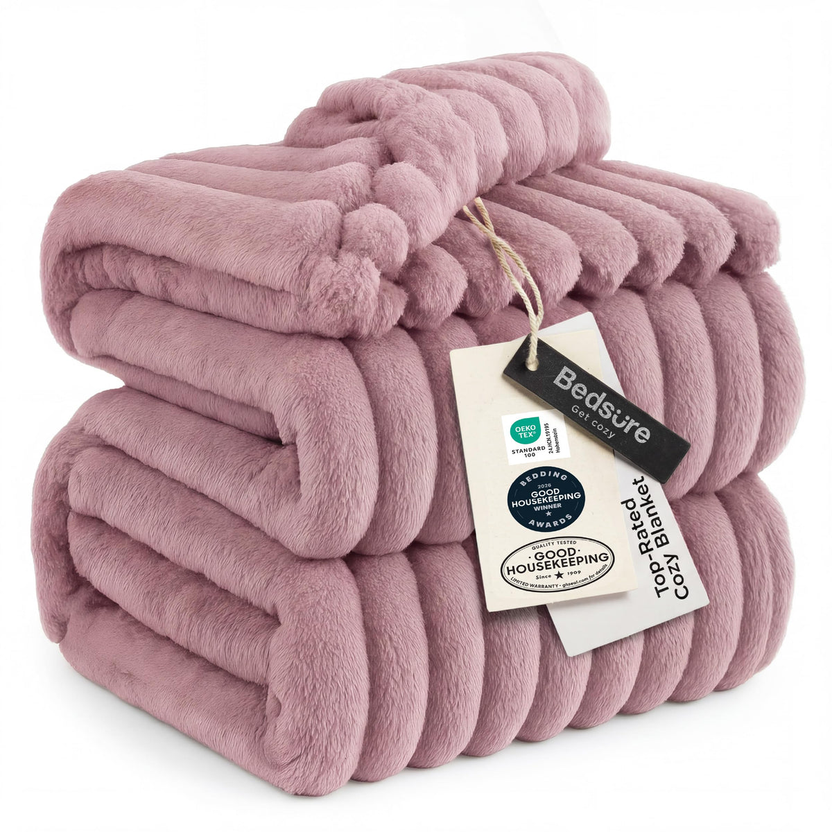 Bedsure GentleSoft White Throw Blanket for Couch - Halloween Decorations for Fall Home Living Room Decor, Cozy Fleece Blanket, Christmas Birthday Gifts for Women Mom Her Girls, Off White, 50x60 in