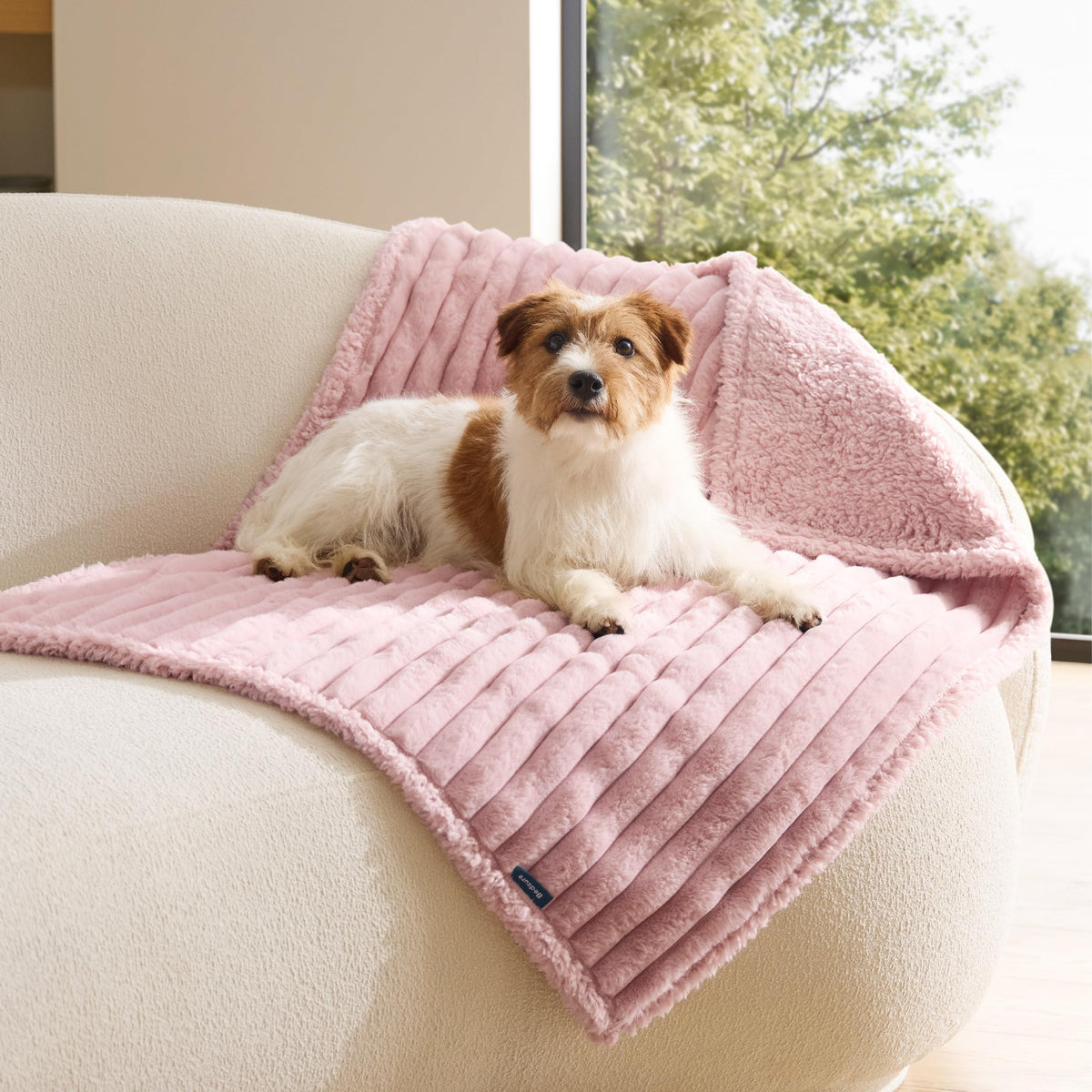 Bedsure ComfyFleece® Waterproof Dog Blankets for Large Dogs,50x60