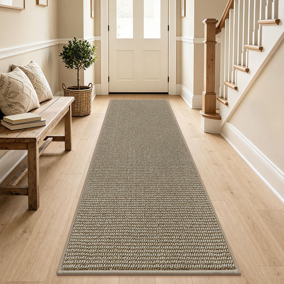 BEQHAUSE 2x3 Entryway Rug Indoor Door Mat Non-Slip Washable, Taupe