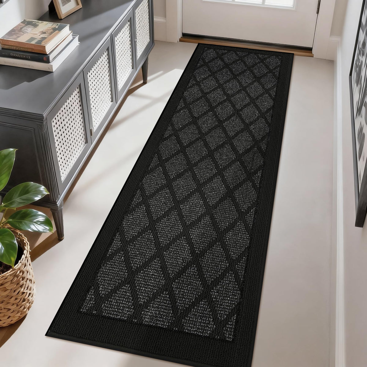 COSY HOMEER Non-Slip Door Mat 20"x32",Entryway Rugs Low Profile,Beige