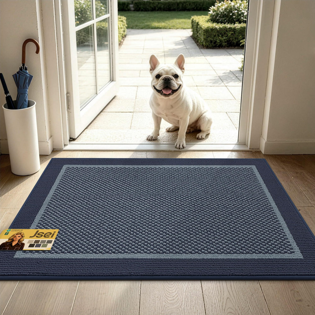 JSEI Dirt Trapper Door Mat 20"x32" , Non-Slip Doormat ,Dark Grey