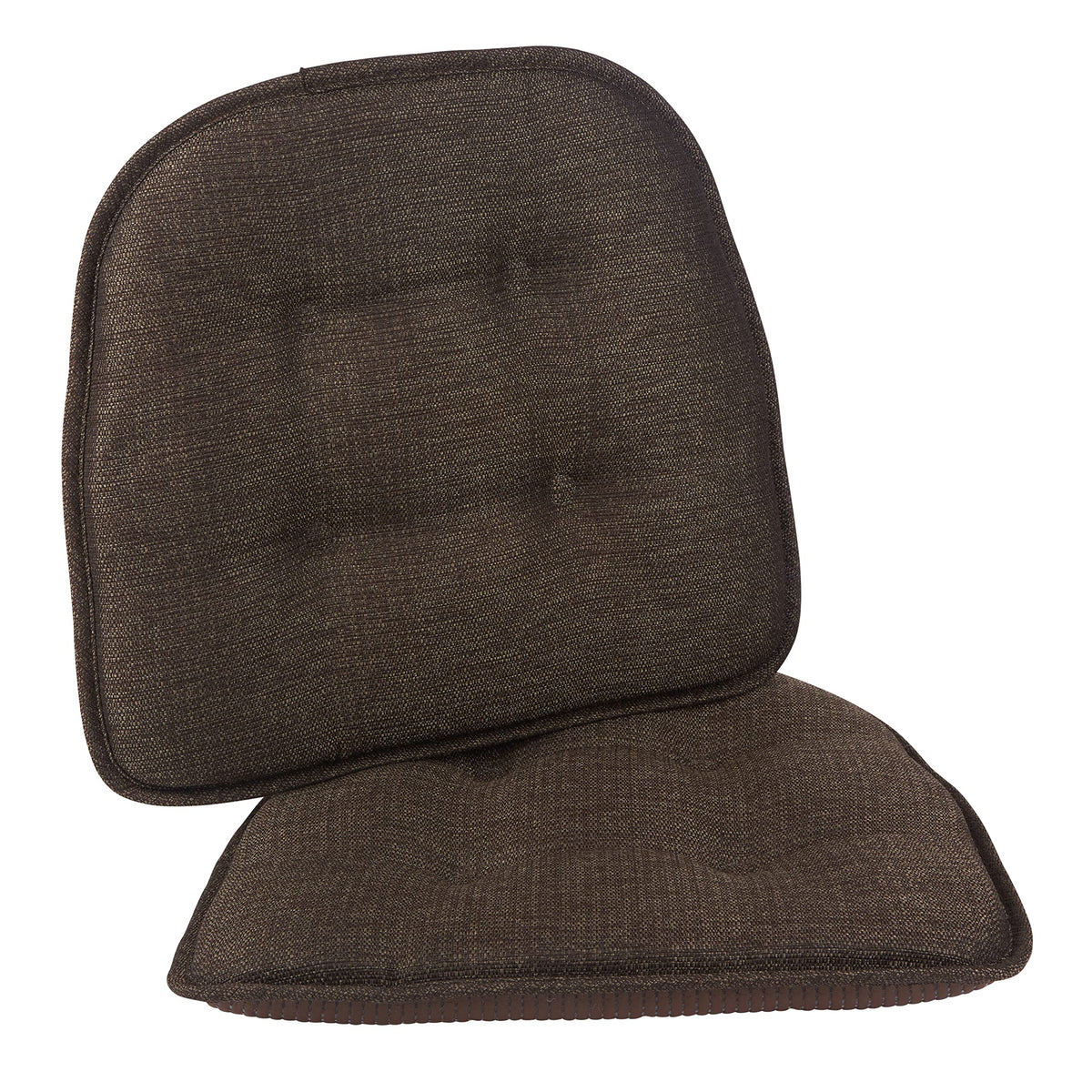 Klear Vu Omega Non-Slip Chair Cushions, Assembled in USA, U-Shaped Skid-Proof Seat Pads for Dining Room, Kitchen, Office, 15"x16" 4 Pack Slub Natural 4 Count