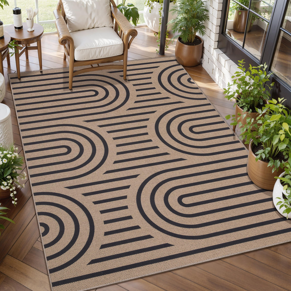 Tangsoo Easy Jute 2x3 Small Outdoor Rug,Washable Non-Slip Entryway Door Mat